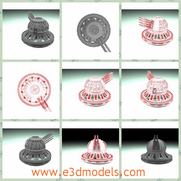 3d model the weapon on the turret - This is a 3d model of the weapon on the turret,which is powerful and modern.The model is special.