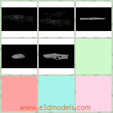 3d modl the gun - This is a 3d model of the gun,which is the plasma weapons.The model is dangerous and common in western countries.