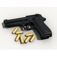 3d model the black pistol