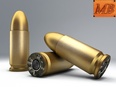 3d model the bullet in the cartridge