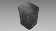 3d model the shield in the metal materials