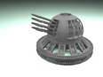 3d model the weapon on the turret